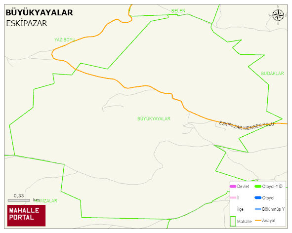 BÜYÜKYAYALAR Köyü Haritası | Uydu Görüntüsü ve Harita Detayları