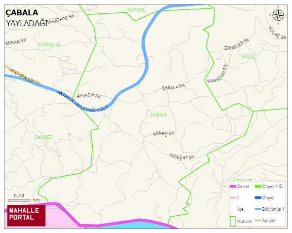 ÇABALA Mahallesi Haritası | İnteraktif Köy ve Mahalle Sınırları