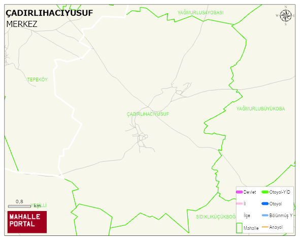ÇADIRLIHACIYUSUF Köyü Haritası | Mahalle Sokak Haritası