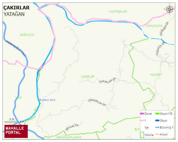 ÇAKIRLAR Mahallesi Haritası | Coğrafi Yapı ve Detaylı Haritası