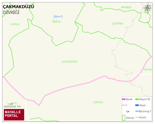 ÇAKMAKDÜZÜ Köyü Haritası | Sayısal Bölge Görünümü