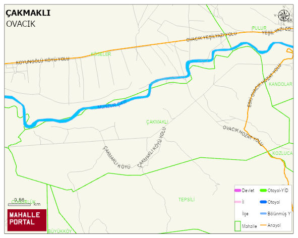 ÇAKMAKLI Köyü Haritası | Mahalle ve Köy Sınırı