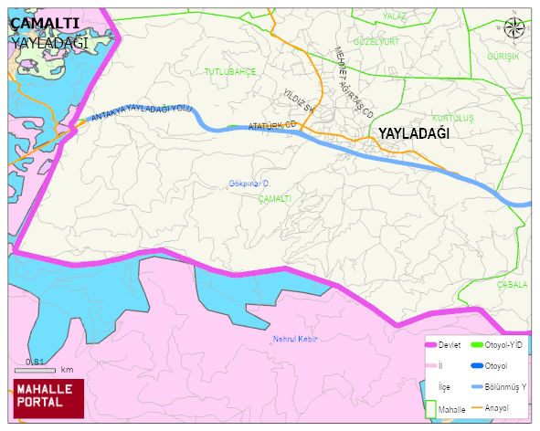 ÇAMALTI Mahallesi Haritası | Dağlar, Ovalar ve Akarsu Bilgileri