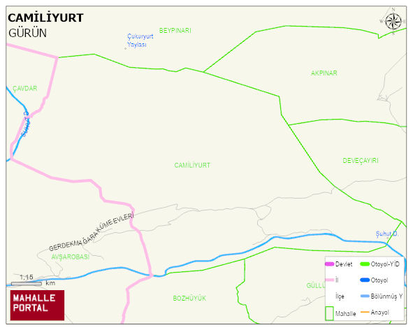 CAMİLİYURT Köyü Haritası | Detaylı Köy ve Mahalle Görünümü