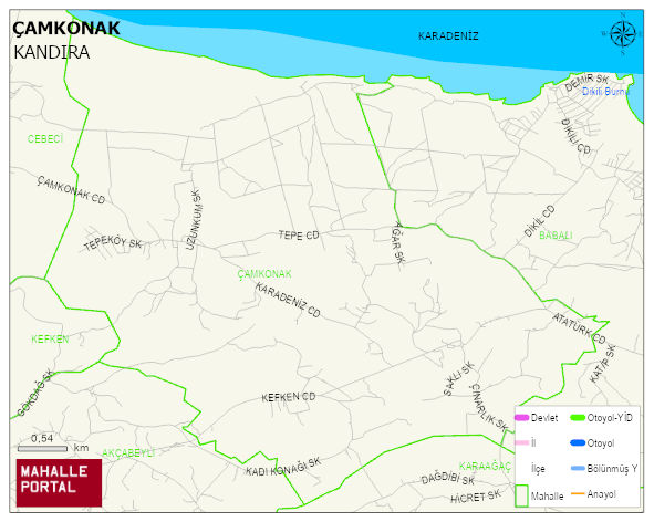 ÇAMKONAK Mahallesi Haritası | Mahalle ve Köy Sınırı