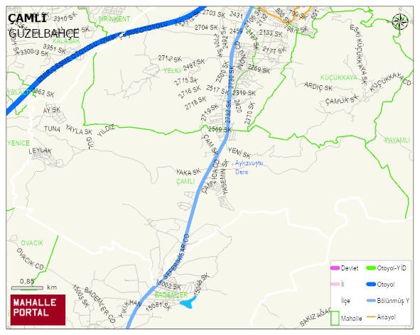 ÇAMLI Mahallesi Haritası | İnteraktif Köy ve Mahalle Sınırları