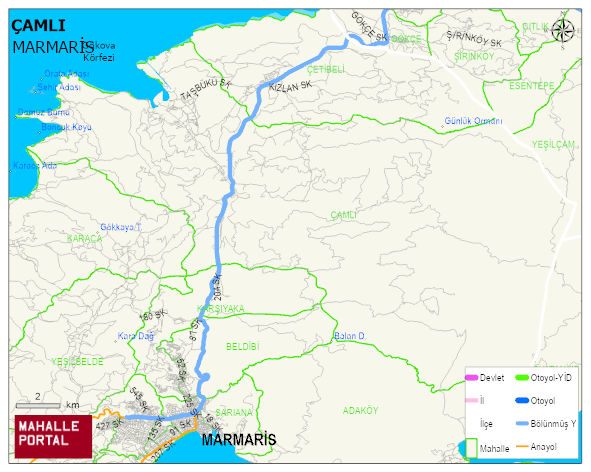 ÇAMLI Mahallesi Haritası | İnteraktif Köy ve Mahalle Sınırları