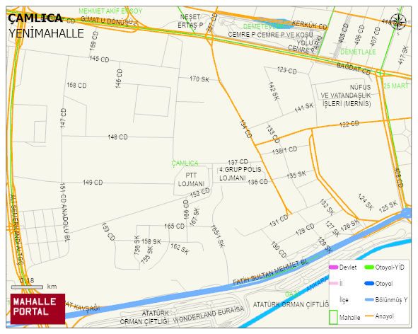 ÇAMLICA Mahallesi Haritası | İnteraktif Köy ve Mahalle Sınırları