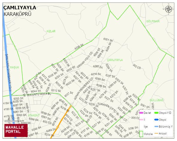 ÇAMLIYAYLA Mahallesi Haritası | Mahalle ve Köy Sınırı