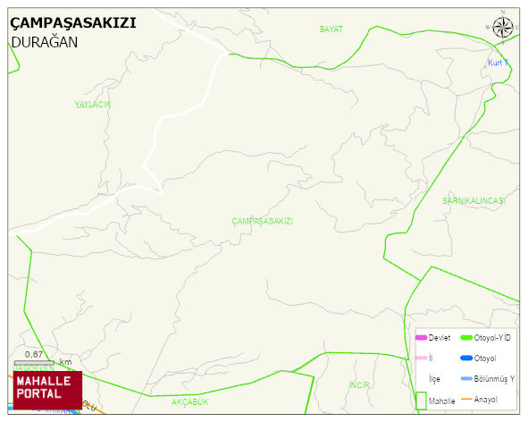 ÇAMPAŞASAKIZI Köyü Haritası | Coğrafi Yapı ve Detaylı Haritası