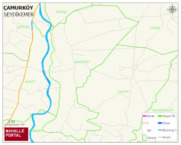 ÇAMURKÖY Mahallesi Haritası | Mahalle ve Köy Sınırı