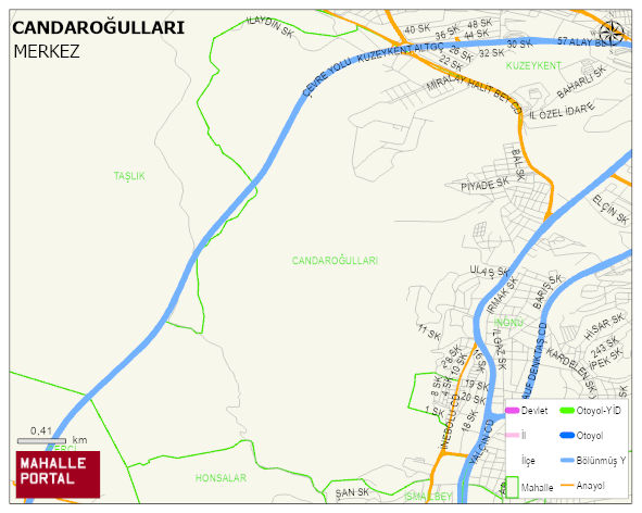CANDAROĞULLARI Mahallesi Haritası | Uydu Görüntüsü ve Harita Detayları