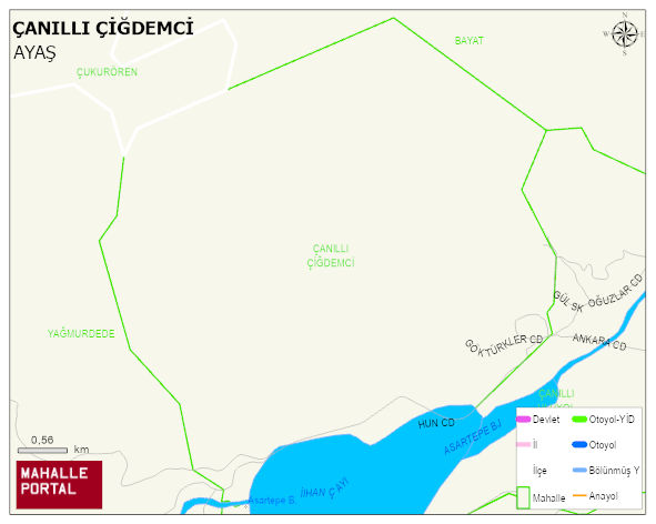 ÇANILLI ÇİĞDEMCİ Mahallesi Haritası | Mahalle ve Köy Sınırı