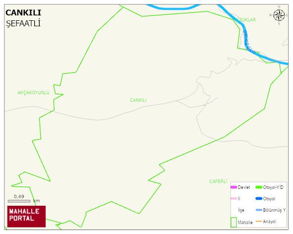 CANKILI Köyü Haritası | Yükselti ve Doğa Özellikleri