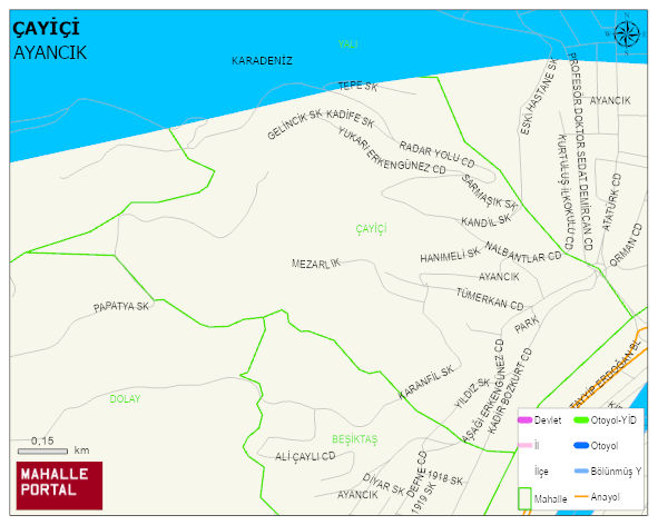 ÇAYİÇİ Mahallesi Haritası | Detaylı Köy ve Mahalle Görünümü