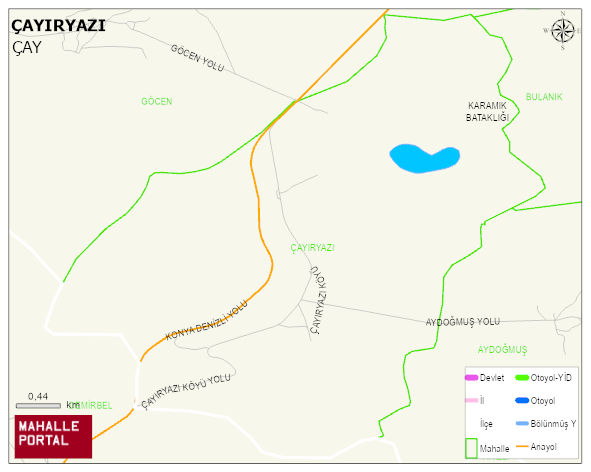 ÇAYIRYAZI Köyü Haritası | İnteraktif Köy ve Mahalle Sınırları