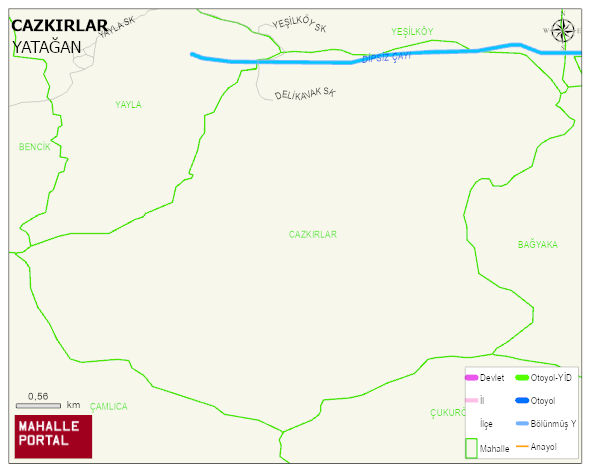 CAZKIRLAR Mahallesi Haritası | İnteraktif Köy ve Mahalle Sınırları