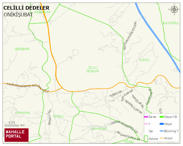 CELİLLİ DEDELER Mahallesi Haritası | İnteraktif Köy ve Mahalle Sınırları