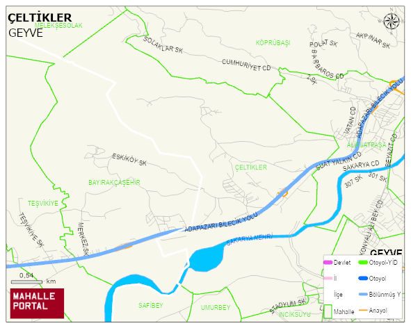 ÇELTİKLER Mahallesi Haritası | İnteraktif Köy ve Mahalle Sınırları