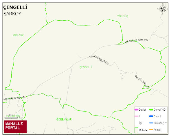 ÇENGELLİ Mahallesi Haritası | İnteraktif Köy ve Mahalle Sınırları