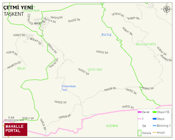 ÇETMİ YENİ Mahallesi Haritası | Mahalle ve Köy Sınırı