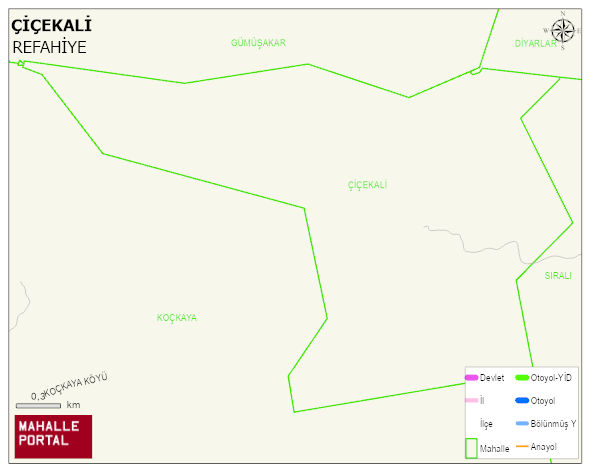ÇİÇEKALİ Köyü Haritası | Mahalle Sokak Haritası