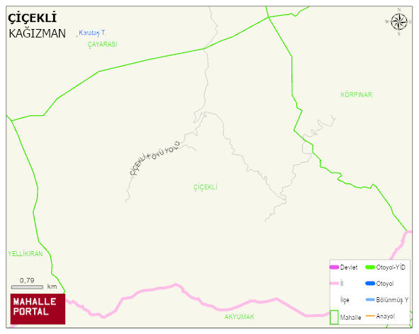 ÇİÇEKLİ Köyü Haritası | Detaylı Köy ve Mahalle Görünümü