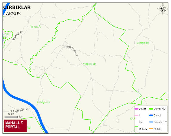 CIRBIKLAR Mahallesi Haritası | Mahalle ve Köy Sınırı