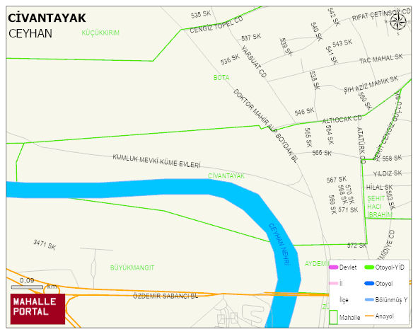 CİVANTAYAK Mahallesi Haritası | Güncel Mahalle ve Köy Haritası