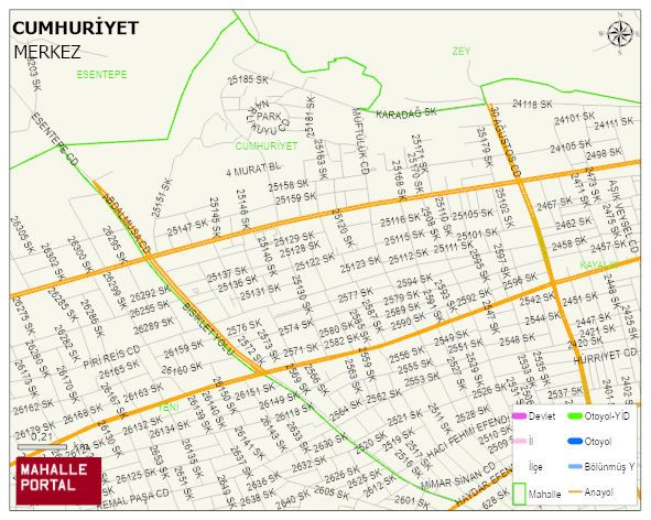 CUMHURİYET Mahallesi Haritası | Detaylı Köy ve Mahalle Görünümü