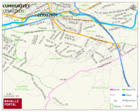 CUMHURİYET Mahallesi Haritası | Mahalle ve Köy Sınırı