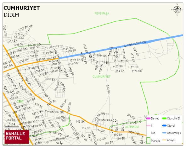CUMHURİYET Mahallesi Haritası | Sayısal Bölge Görünümü