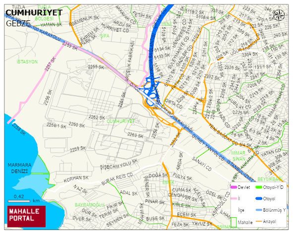 CUMHURİYET Mahallesi Haritası | Güncel Mahalle ve Köy Haritası