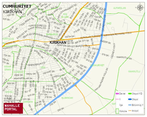 CUMHURİYET Mahallesi Haritası | Mahalle ve Köy Sınırı