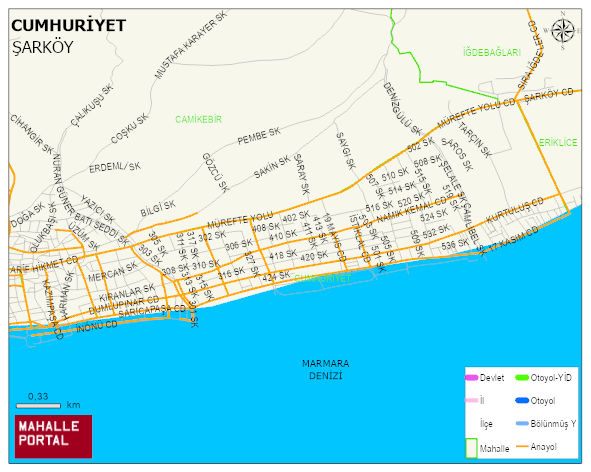 CUMHURİYET Mahallesi Haritası | Dağlar, Ovalar ve Akarsu Bilgileri