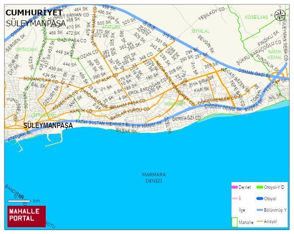 CUMHURİYET Mahallesi Haritası | Yükselti ve Doğa Özellikleri