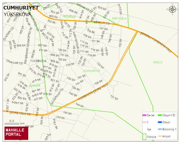 CUMHURİYET Mahallesi Haritası | Mahalle ve Köy Sınırı