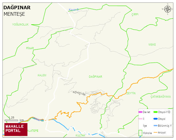 DAĞPINAR Mahallesi Haritası | Mahalle ve Köy Sınırı