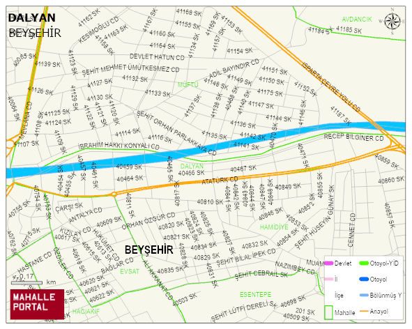DALYAN Mahallesi Haritası | Mahalle ve Köy Sınırı
