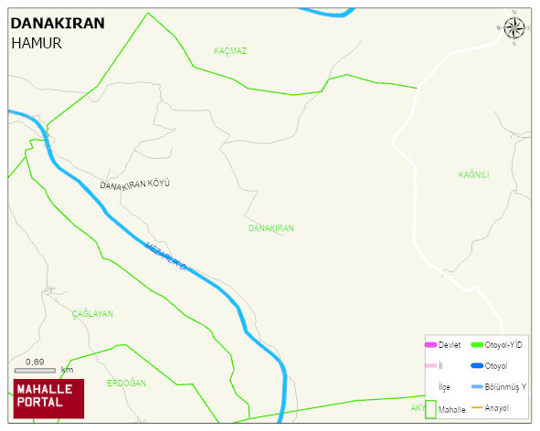 DANAKIRAN Köyü Haritası | Uydu Görüntüsü ve Harita Detayları