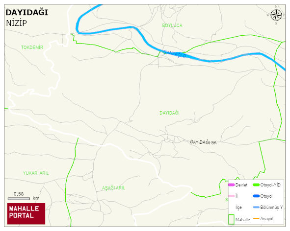 DAYIDAĞI Mahallesi Haritası | İnteraktif Köy ve Mahalle Sınırları