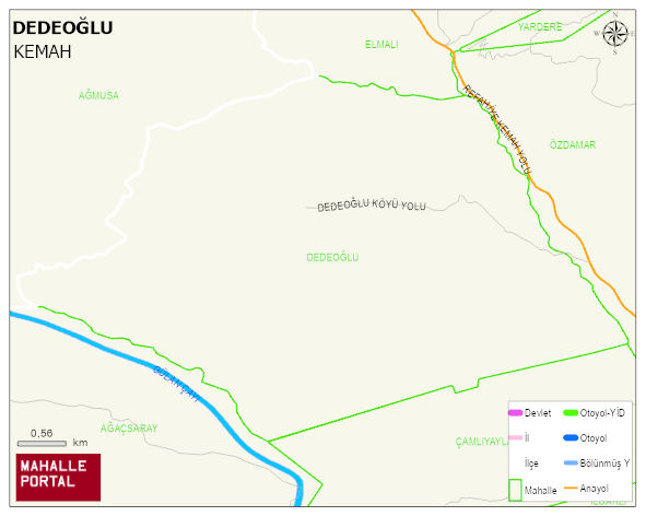 DEDEOĞLU Köyü Haritası | Sayısal Bölge Görünümü