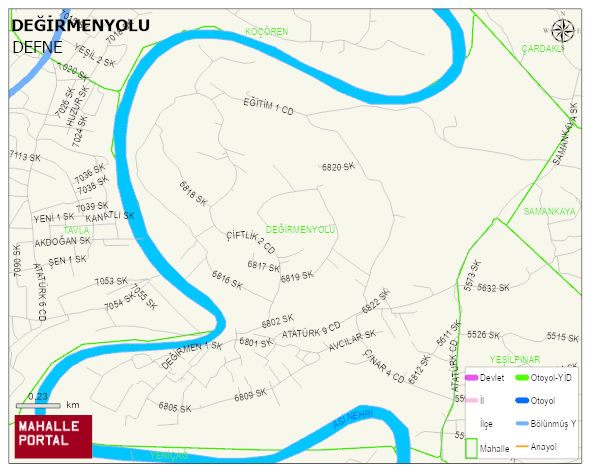 DEĞİRMENYOLU Mahallesi Haritası | İnteraktif Köy ve Mahalle Sınırları