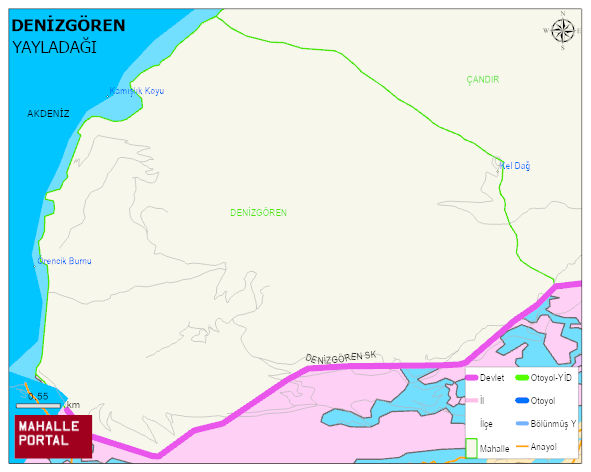 DENİZGÖREN Mahallesi Haritası | İnteraktif Köy ve Mahalle Sınırları