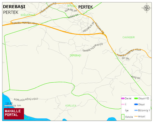 DEREBAŞI Mahallesi Haritası | İnteraktif Köy ve Mahalle Sınırları