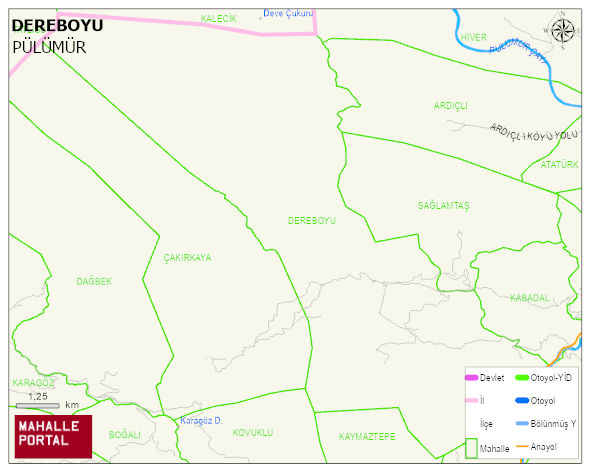 DEREBOYU Köyü Haritası | İnteraktif Köy ve Mahalle Sınırları