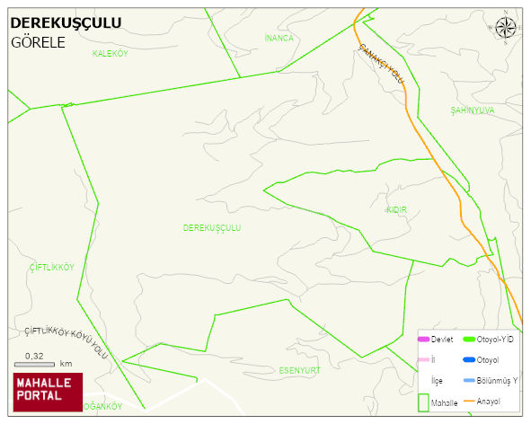 DEREKUŞÇULU Köyü Haritası | Güncel Mahalle ve Köy Haritası