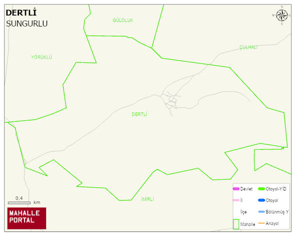 DERTLİ Köyü Haritası | Güncel Mahalle ve Köy Haritası