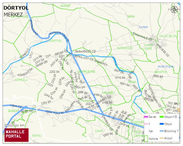 DÖRTYOL Mahallesi Haritası | Detaylı Köy ve Mahalle Görünümü