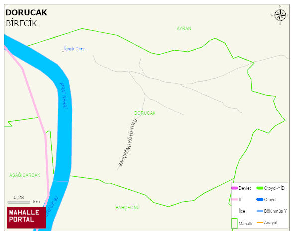 DORUCAK Mahallesi Haritası | Coğrafi Yapı ve Detaylı Haritası